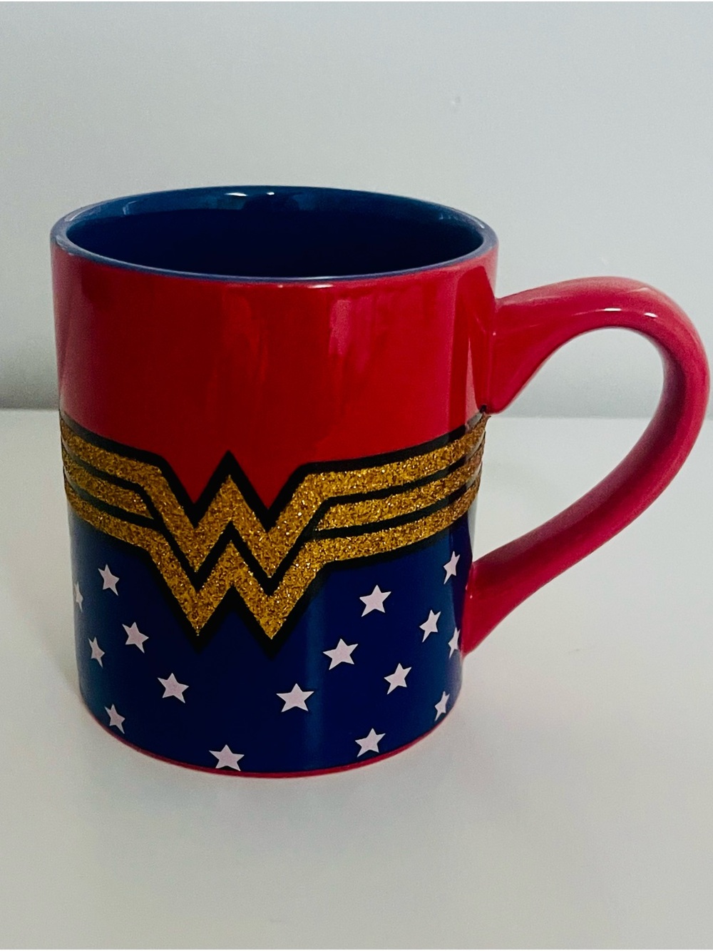 DC Wonder Woman Red, Blue & Gold Ceramic Mug